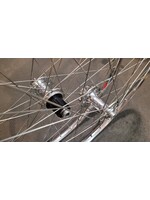 Gros Vélo Paire de Roues 650B montées à la main: Moyeux Velo Orange Disc, Jantes Soma Weymouth, 32 rayons Sapim Race, Argent