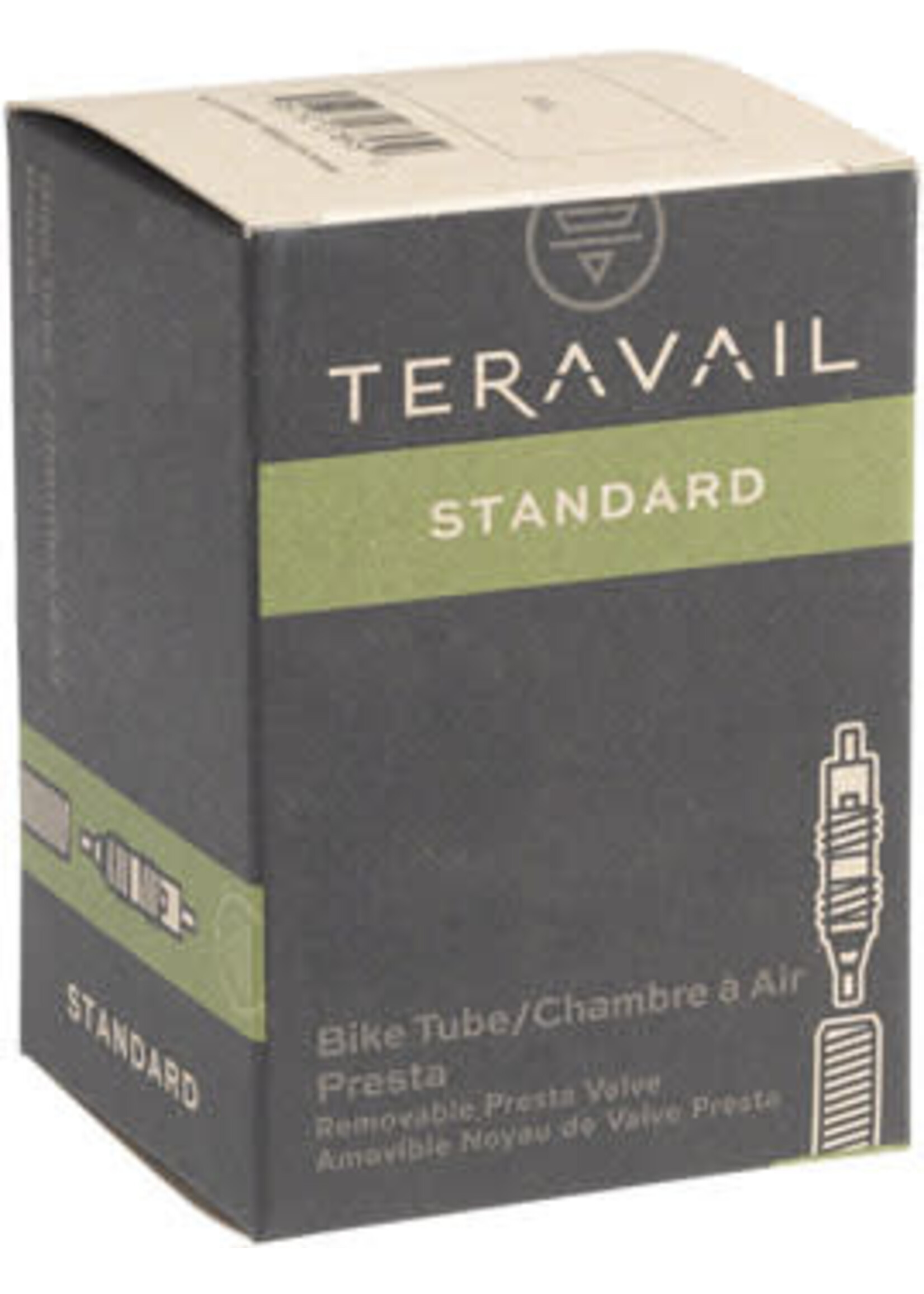 QBP Quality Bicycle Products Q-Tubes / Teravail 700c x 23-25mm 48mm Presta Valve Tube 126g