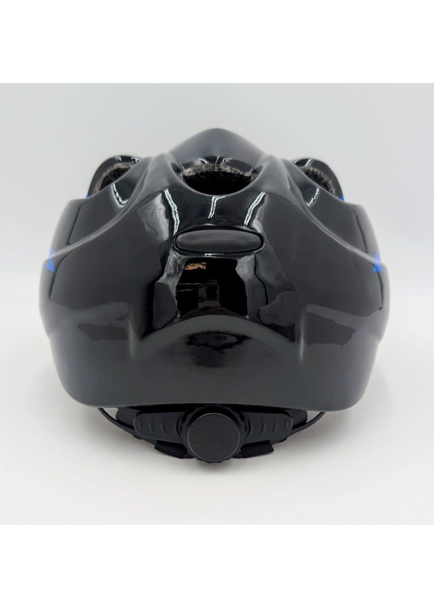 Babac Casque pour Enfant Barracuda 2.0 Noir/Bleu, Moyen 52 à 56cm