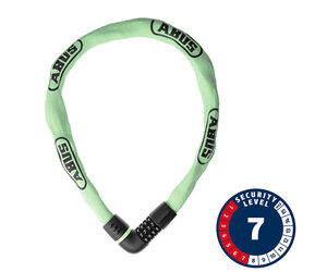 Abus Abus, Tresor 6807C, Cadenas à chaîne, Combinaison, 7mm, 110cm, 3.6', Vert Sauge