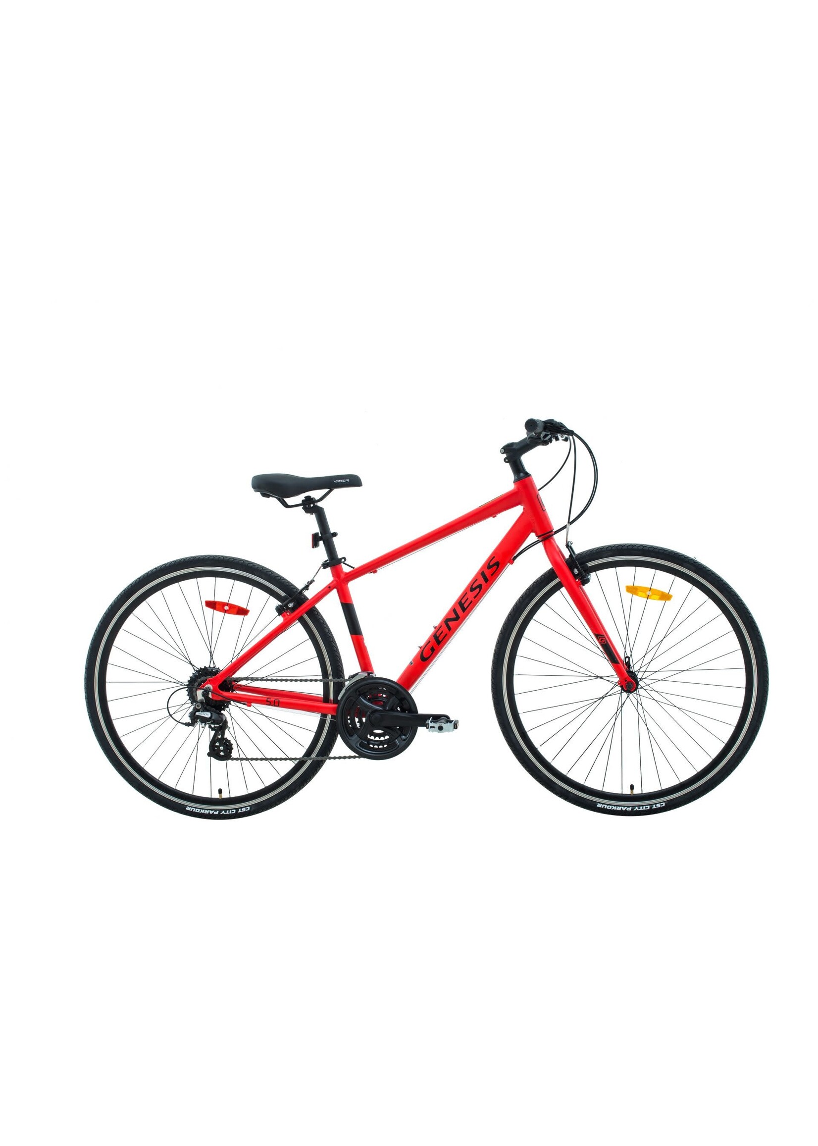Genesis Vélo Genesis Trafik 5.0 Rouge mat/Noir, Moyen 18"