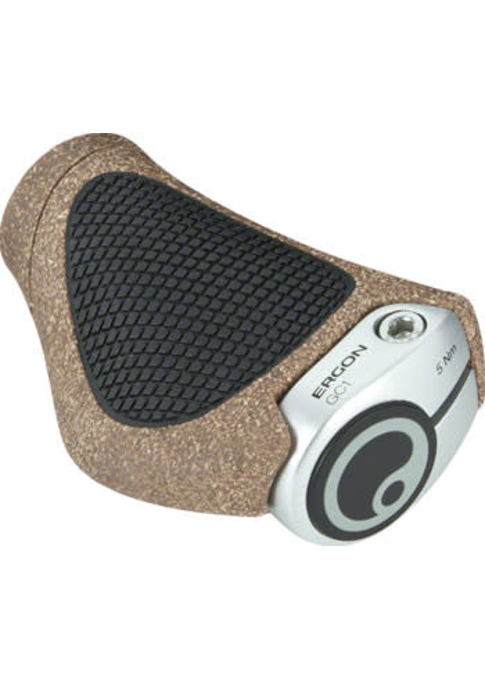 Ergon Ergon GC1 BioKork Grips - Lock-On, Rohloff/Nexus, Black/Tan