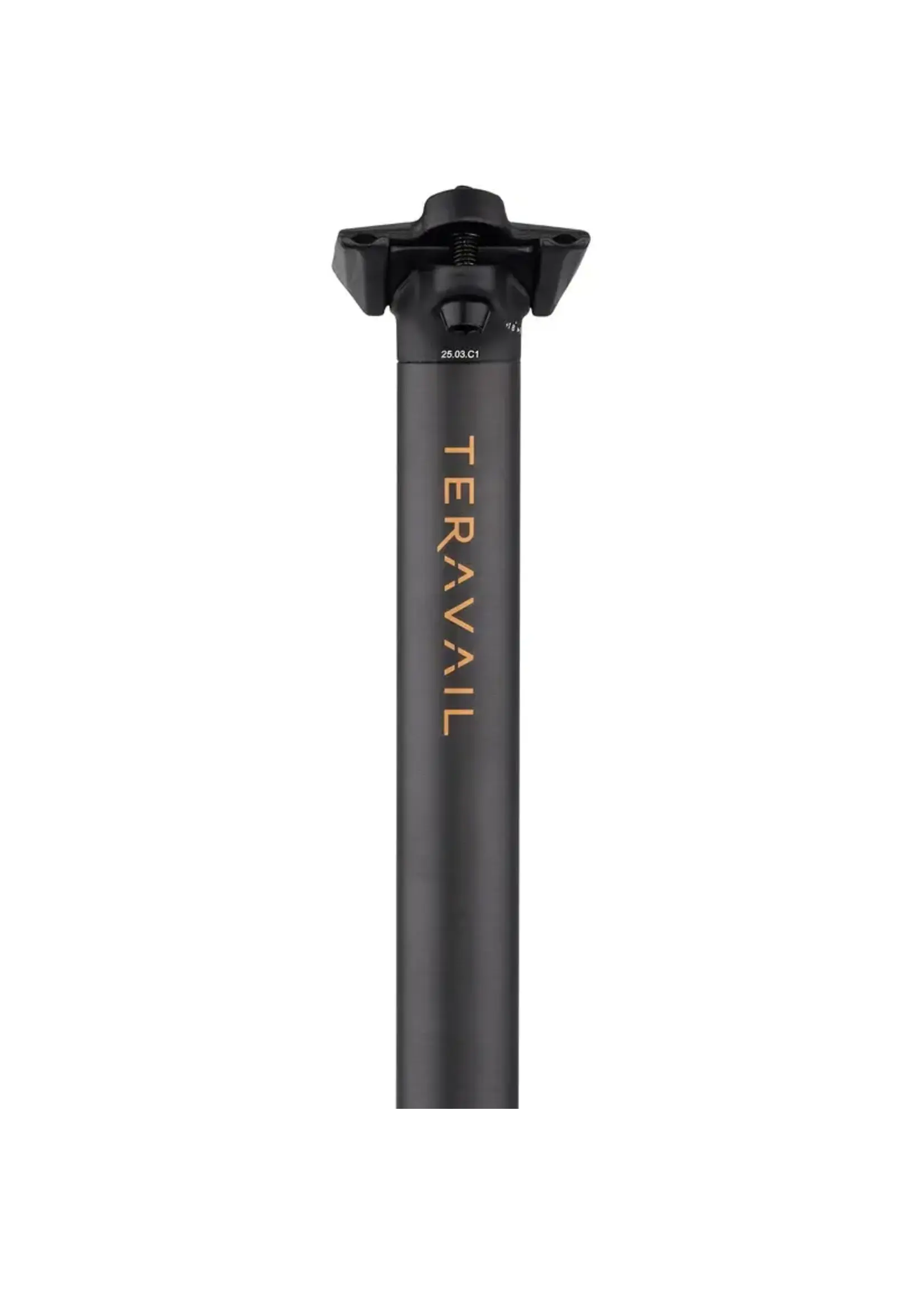 Teravail Tige de Selle Teravail Stratum Carbon, 27.2mm X 400mm, Recul 18mm