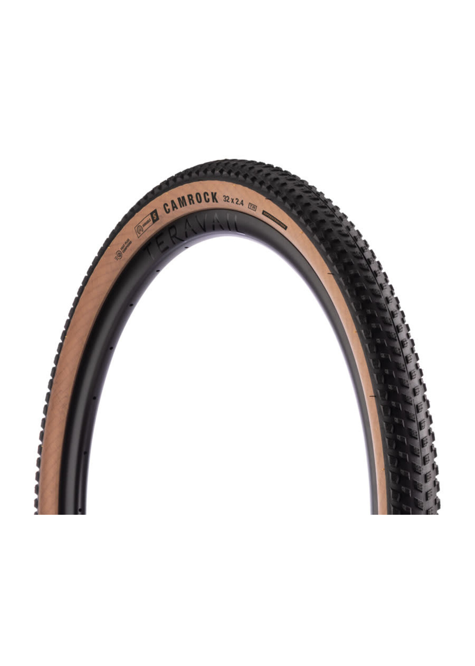 Teravail Pneu Teravail Camrock - 32 x 2.4, Tubeless, Folding, Tan, Durable - Superstructure , Fast Plus Compound