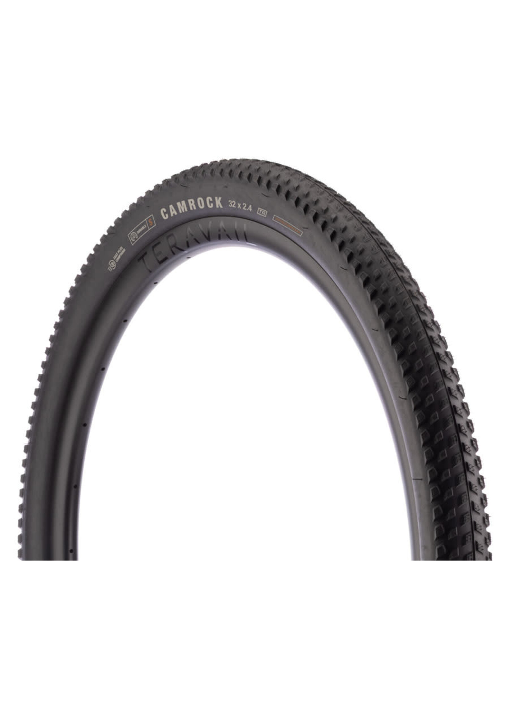 Teravail Pneu Teravail Camrock - 32 x 2.4, Tubeless, Folding, Black, Light Trail - Superstructure , Fast Plus Compound