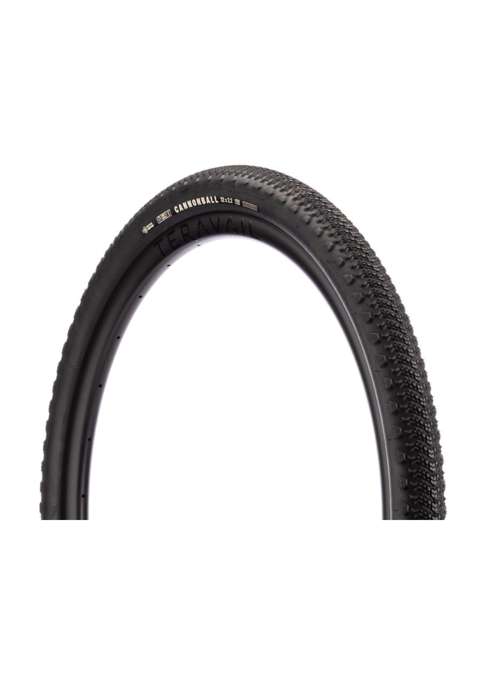 Teravail Pneu Teravail Cannonball - 32 x 2.2, Tubeless, Folding, Black, Light and Supple, Superstructure, Fast Plus Compound