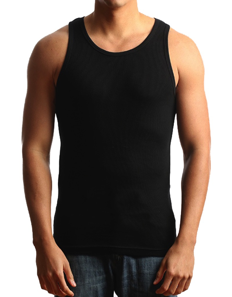 BLACK RIBBED TANK TOP - Selfmade Boutique