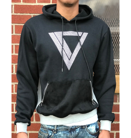 Vie + Riche IMAGE LOGO ZIPPERED POCKET HOODY