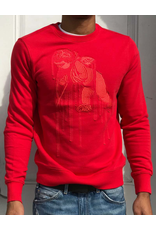 PRPS Red Paint Drip Cherub Pullover