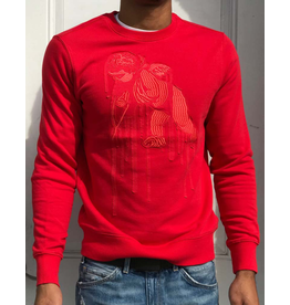 PRPS Red Paint Drip Cherub Pullover