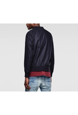 G STAR A CROTCH INDIGO BOMBER JACKET