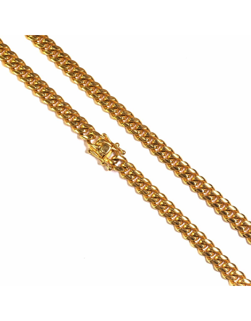 GOLDEN GILT 8MM MIAMI CUBAN
