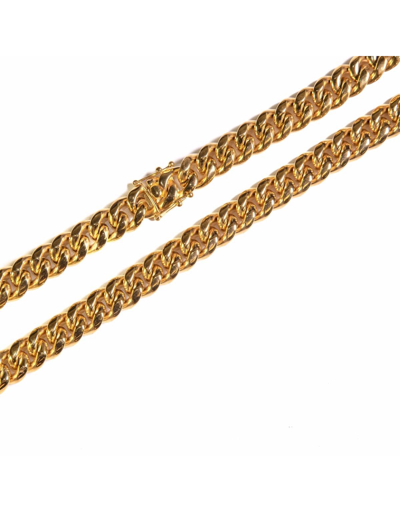 GOLDEN GILT 14MM CUBAN LINK