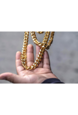 GOLDEN GILT 14MM CUBAN LINK