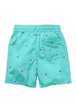 STAPLE TEAL ALL OVER PIGEON NYLON SHORTS