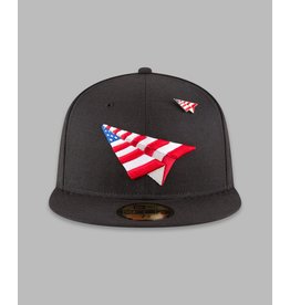 PAPER PLANES BY ROC NATION AMERICAN DREAM BLACK CROWN FITTED