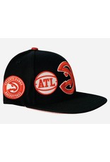 PRO STANDARD ATLANTA HAWKS CITY DOUBLE FRONT LOGO SNAPBACK HAT