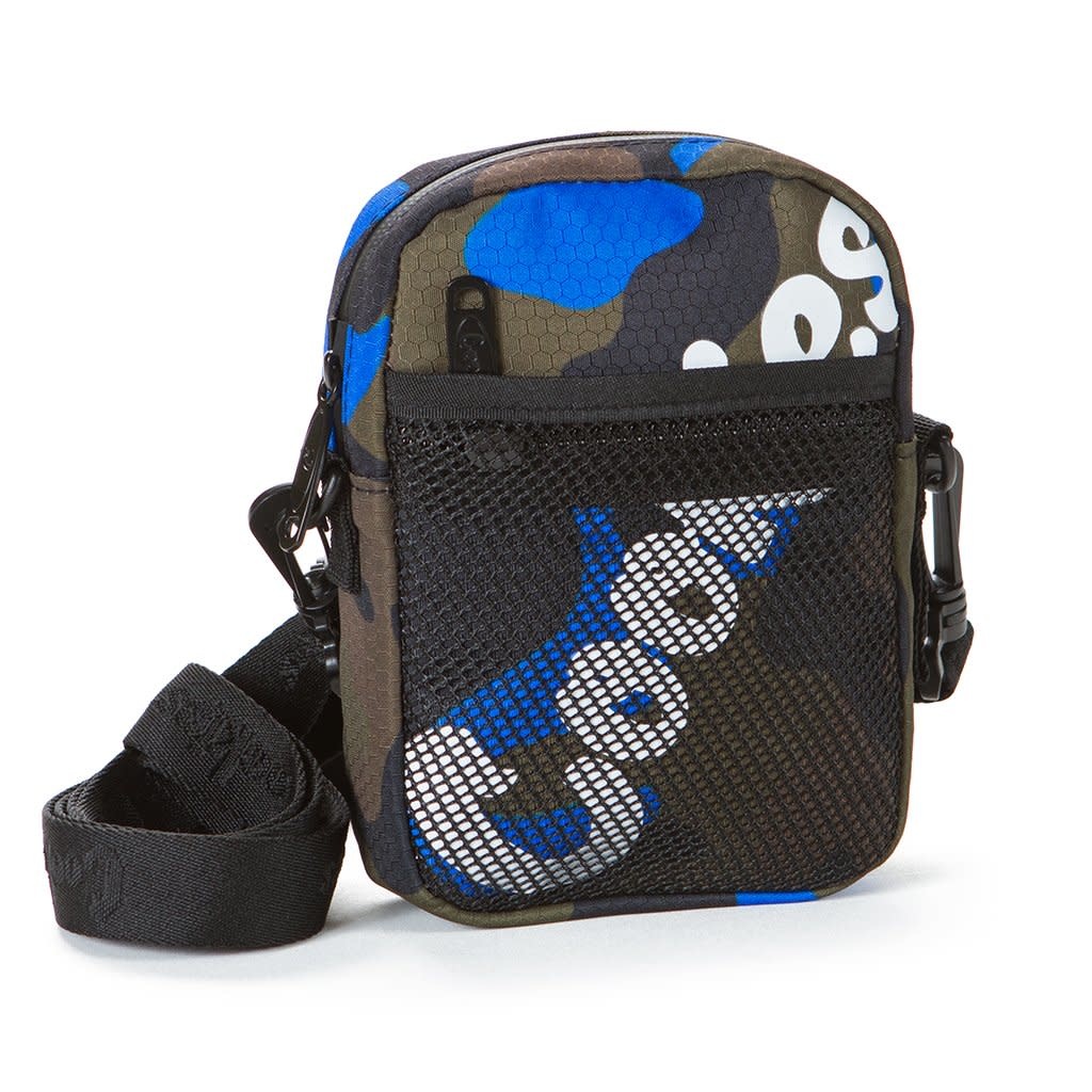 BLUE CAMO) Layers Smell Proof Nylon Shoulder Bag - Selfmade Boutique
