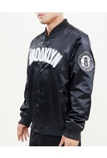 PRO STANDARD BROOKLYN NETS WORDMARK SATIN JACKET