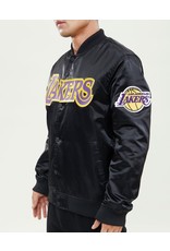 PRO STANDARD LOS ANGELES LAKERS WORDMARK SATIN JACKET