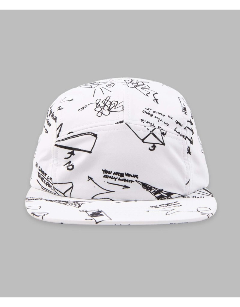 PAPER PLANES BY ROC NATION SKETCH 5 PANEL CAMPER HAT