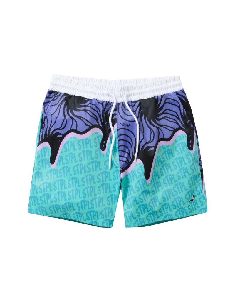 STAPLE ALL OVER PRINT SWIM SHORT