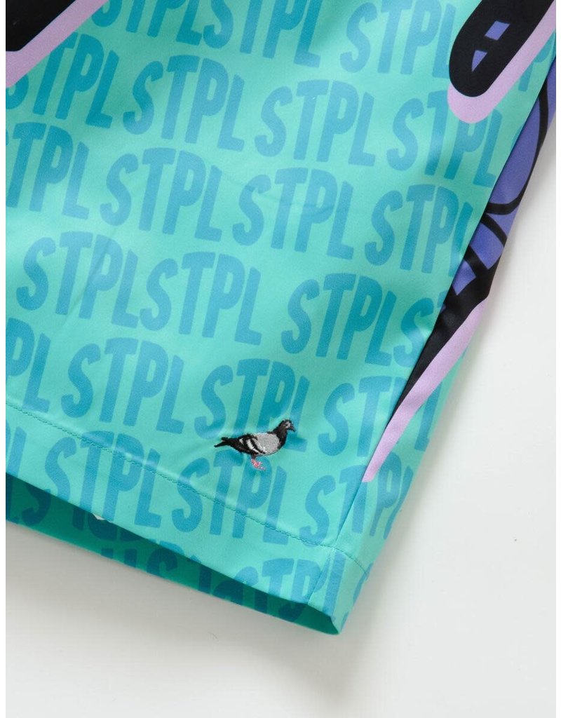 STAPLE ALL OVER PRINT SWIM SHORT