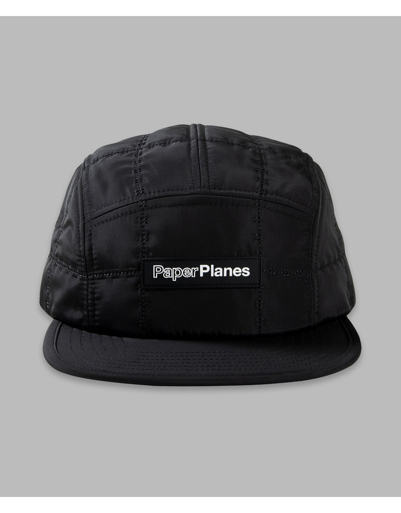 PAPER PLANES BY ROC NATION BLK QUILTED 5 PANEL CAMPER
