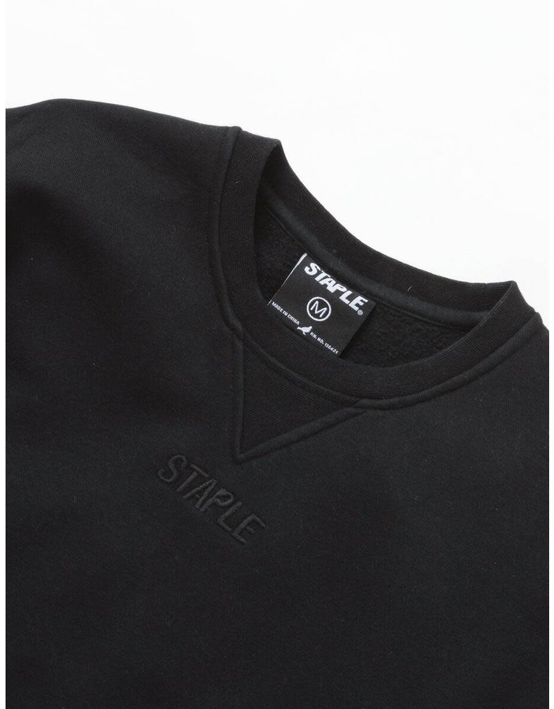 STAPLE BLACK BROADWAY WASHED CREWNECK