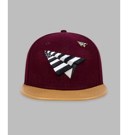 PAPER PLANES BY ROC NATION ORIGINAL CROWN MELTON WOOL & LEATHER STRAPBACK HAT