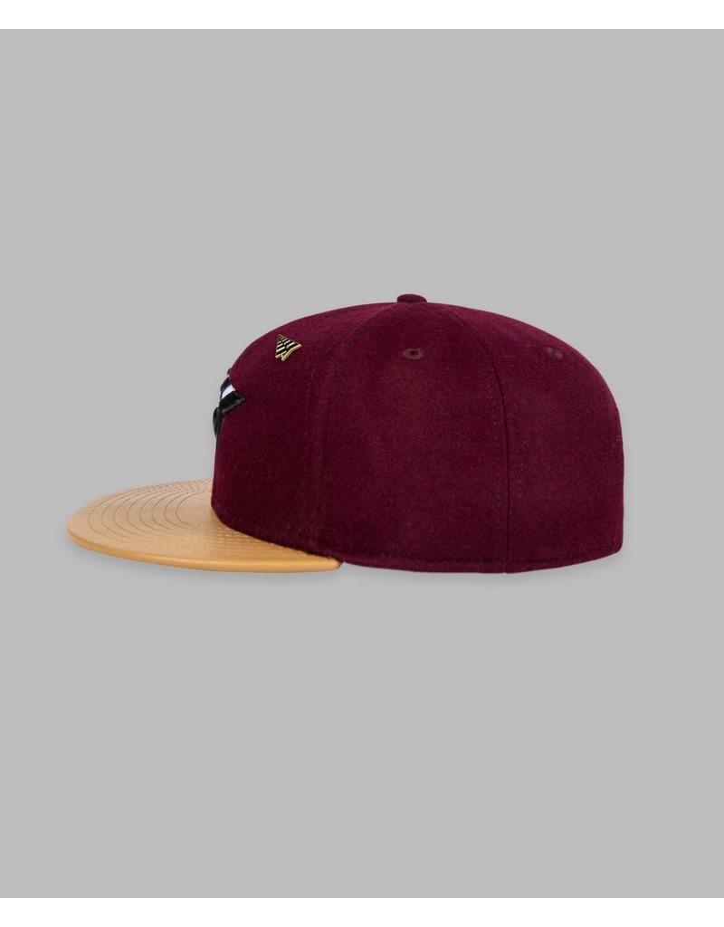 PAPER PLANES BY ROC NATION ORIGINAL CROWN MELTON WOOL & LEATHER STRAPBACK HAT