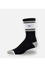 PAPER PLANES BY ROC NATION Blk Embroidery Logo Patch Stripe Socks