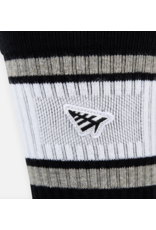 PAPER PLANES BY ROC NATION Blk Embroidery Logo Patch Stripe Socks