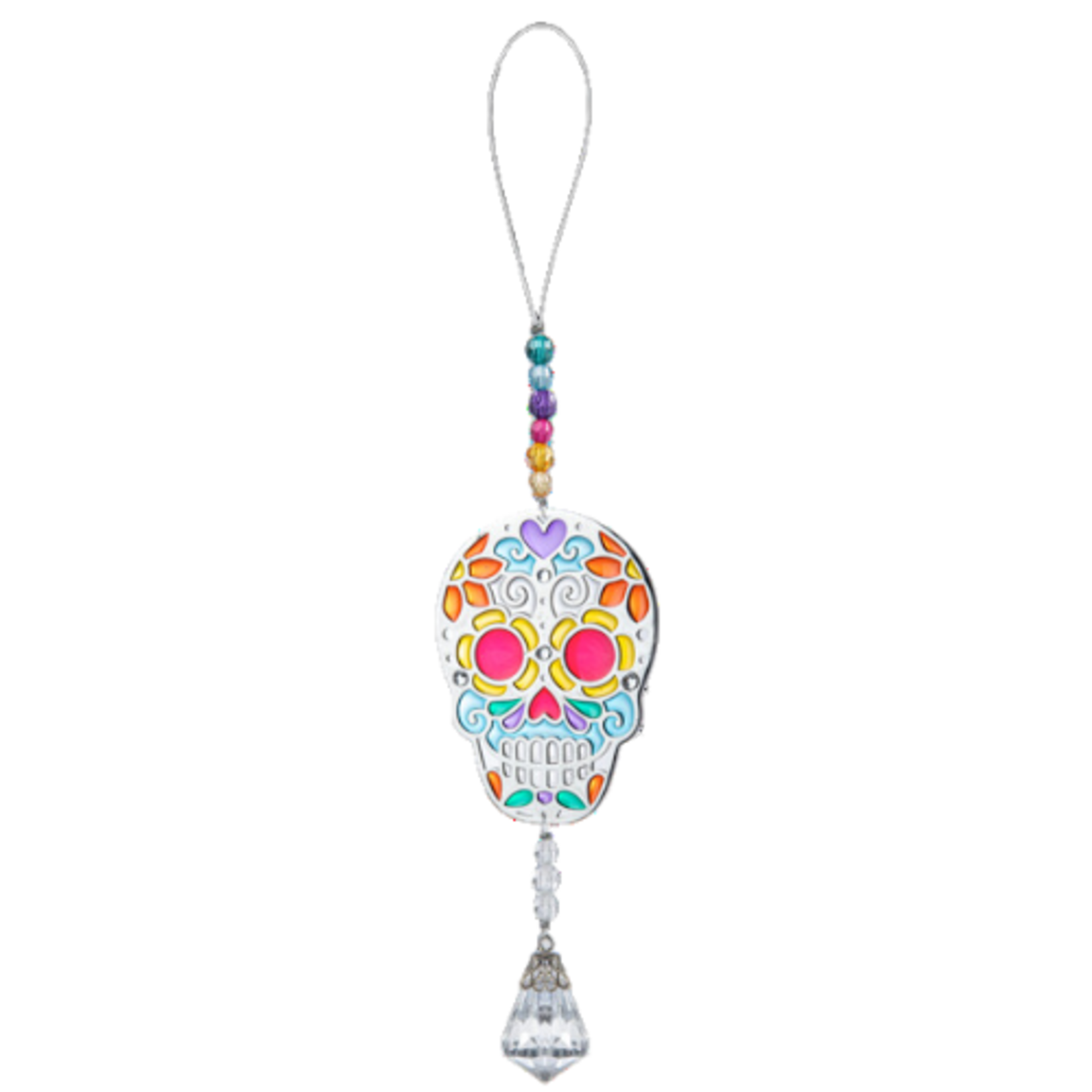 Acrylic Sugar Skull Sun Jewel Suncatcher Ornament