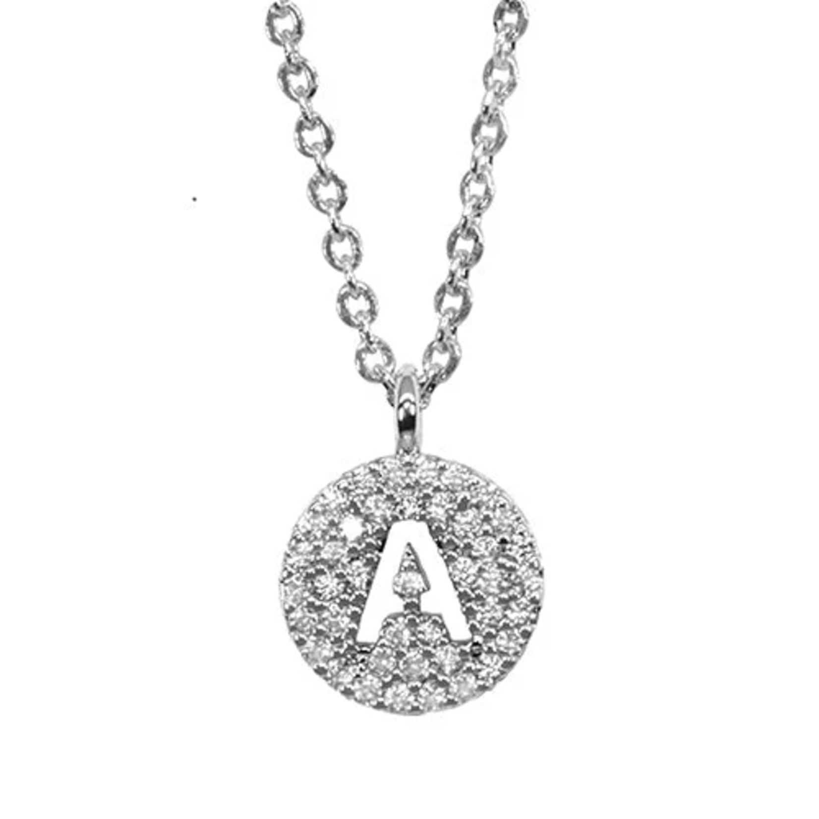 Maya J Love Letter Initial Disc Necklace - A-E