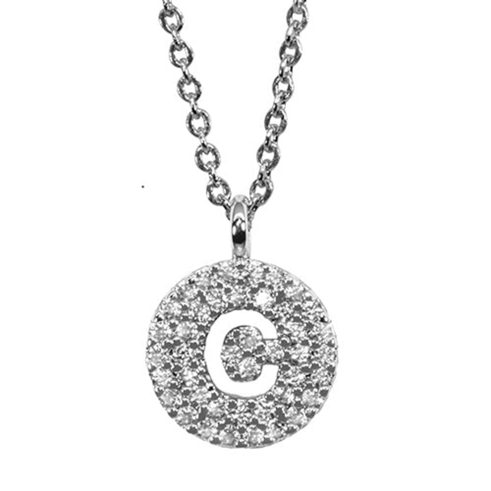 Maya J Love Letter Initial Disc Necklace - A-E