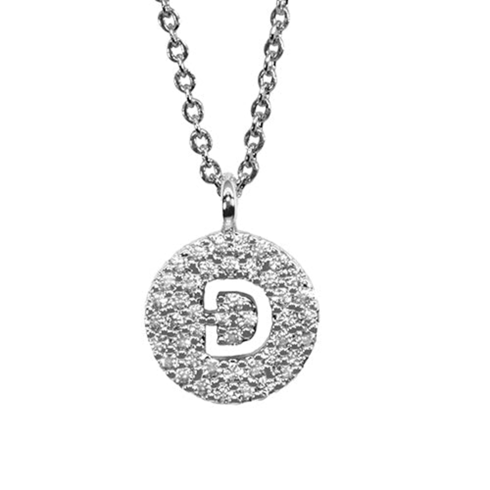 Maya J Love Letter Initial Disc Necklace - A-E
