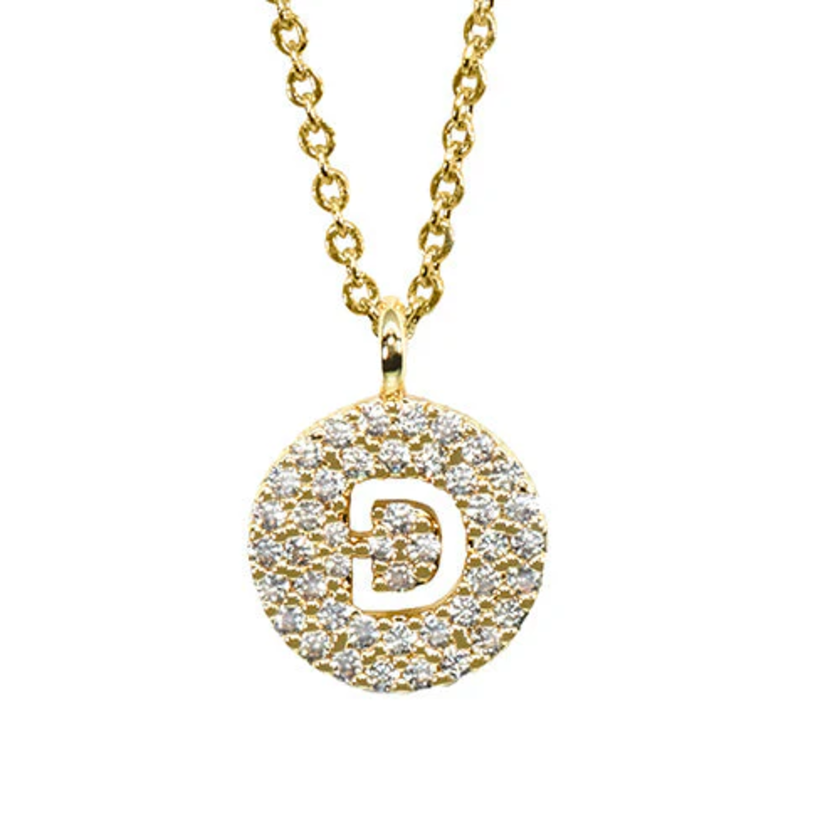 Maya J Love Letter Initial Disc Necklace - A-E