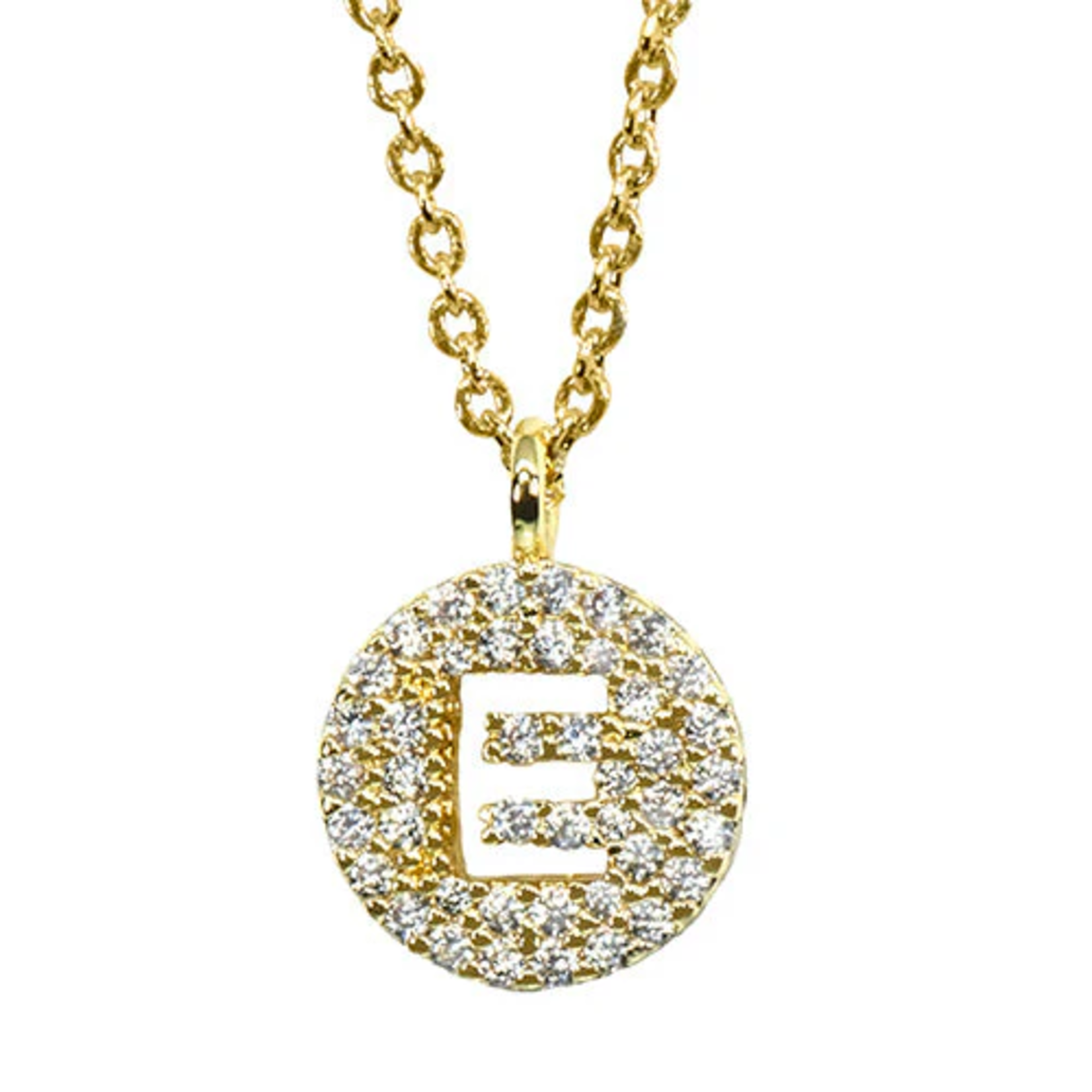 Maya J Love Letter Initial Disc Necklace - A-E