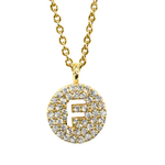 Love Letter Initial Disc Necklace - F-J