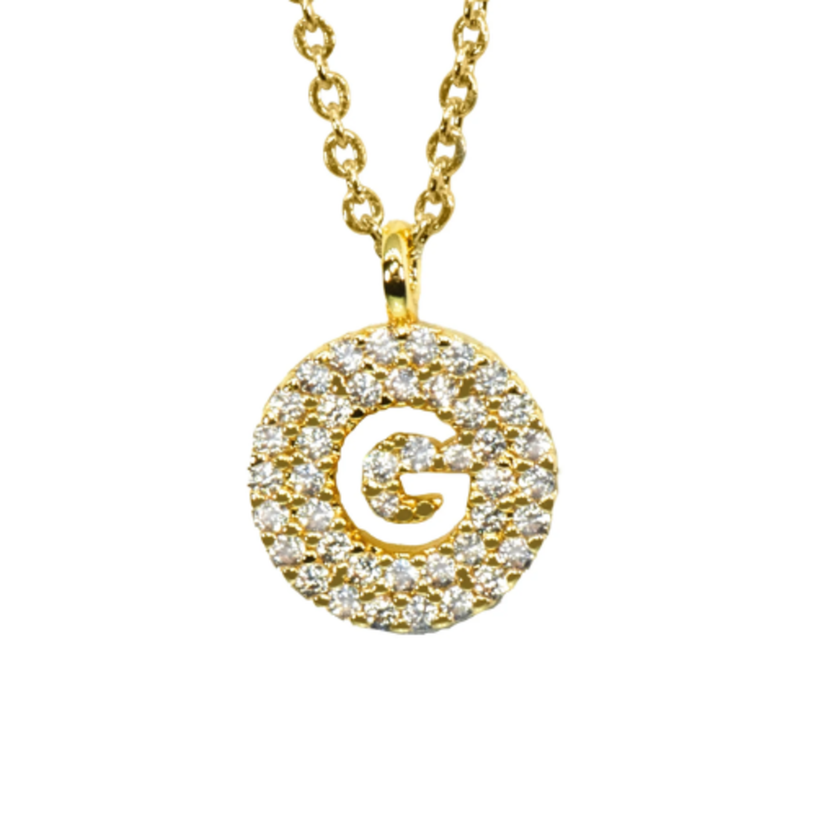 Maya J Love Letter Initial Disc Necklace - F-J