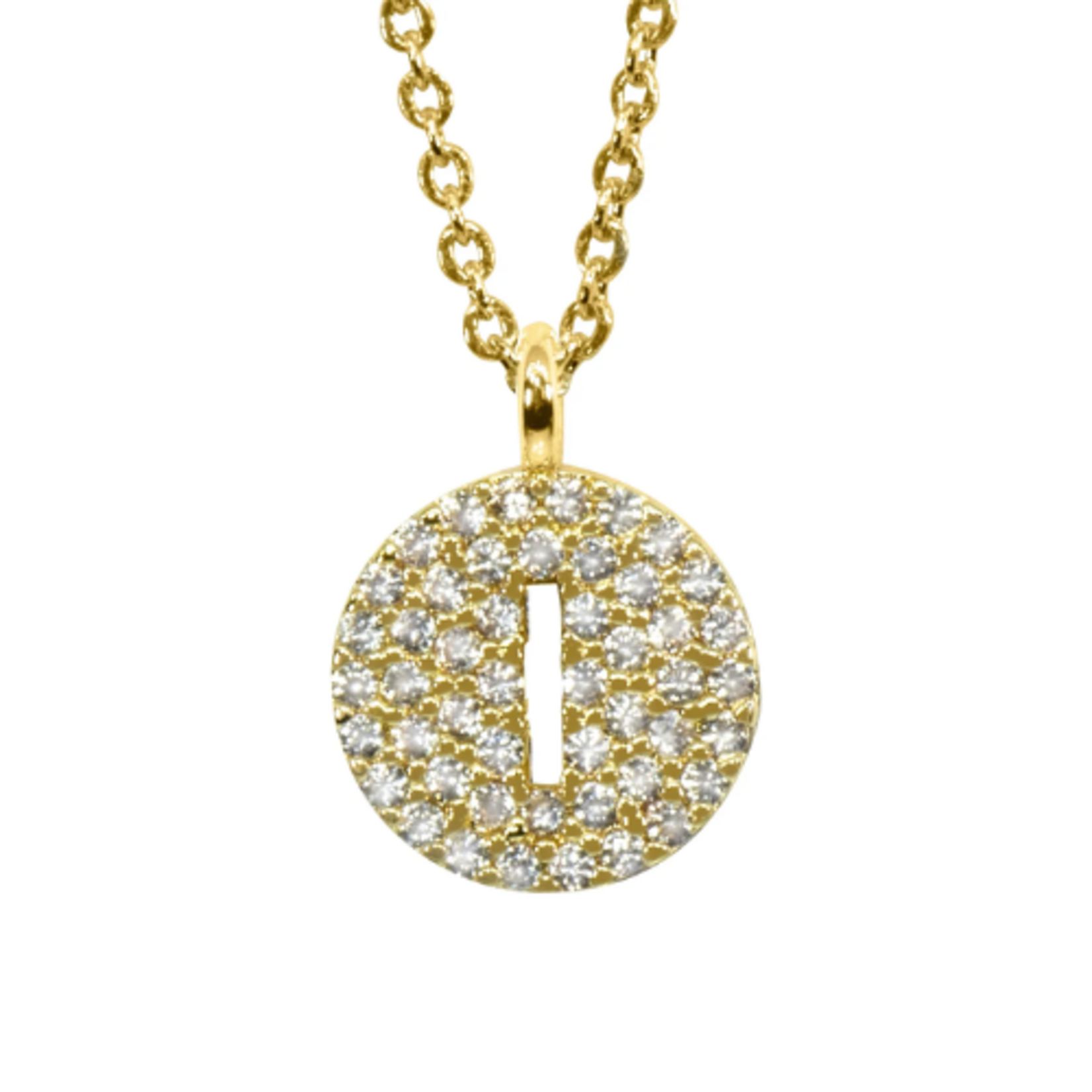 Maya J Love Letter Initial Disc Necklace - F-J