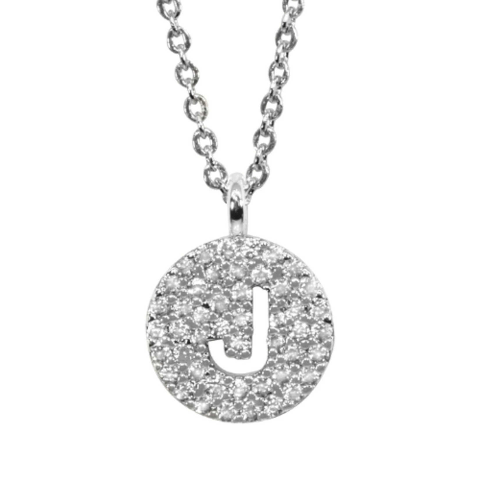 Maya J Love Letter Initial Disc Necklace - F-J