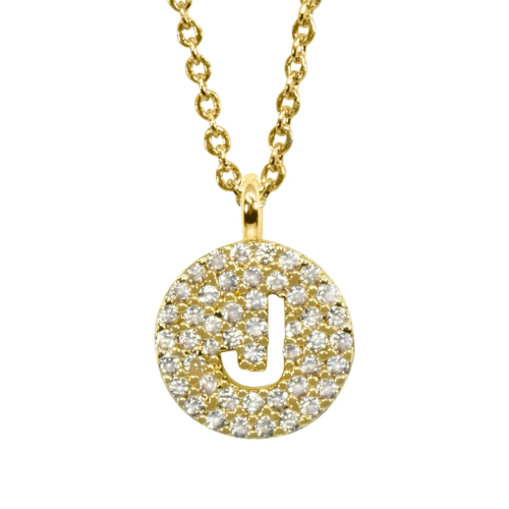 Maya J Love Letter Initial Disc Necklace - F-J