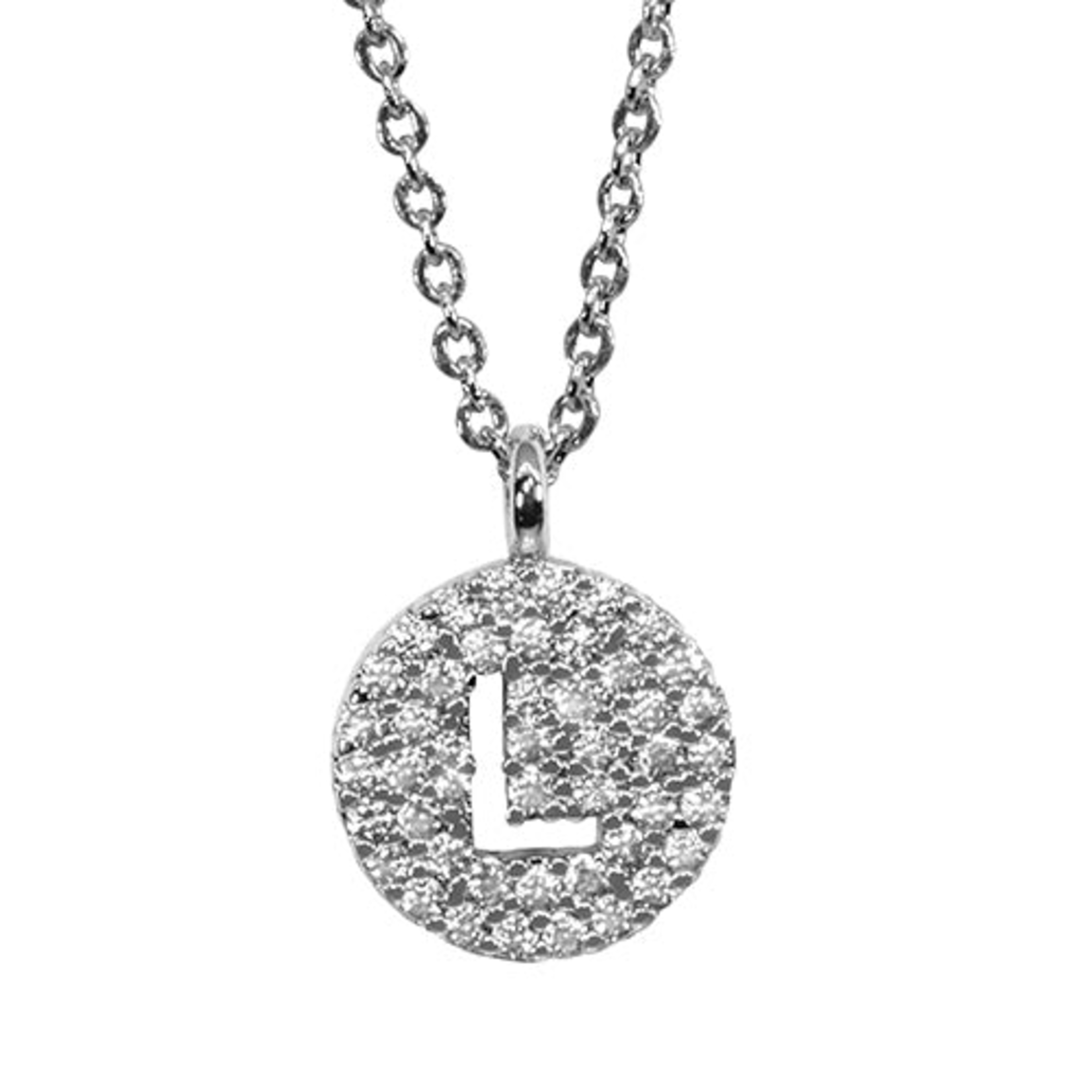Maya J Love Letter Initial Disc Necklace - K-O