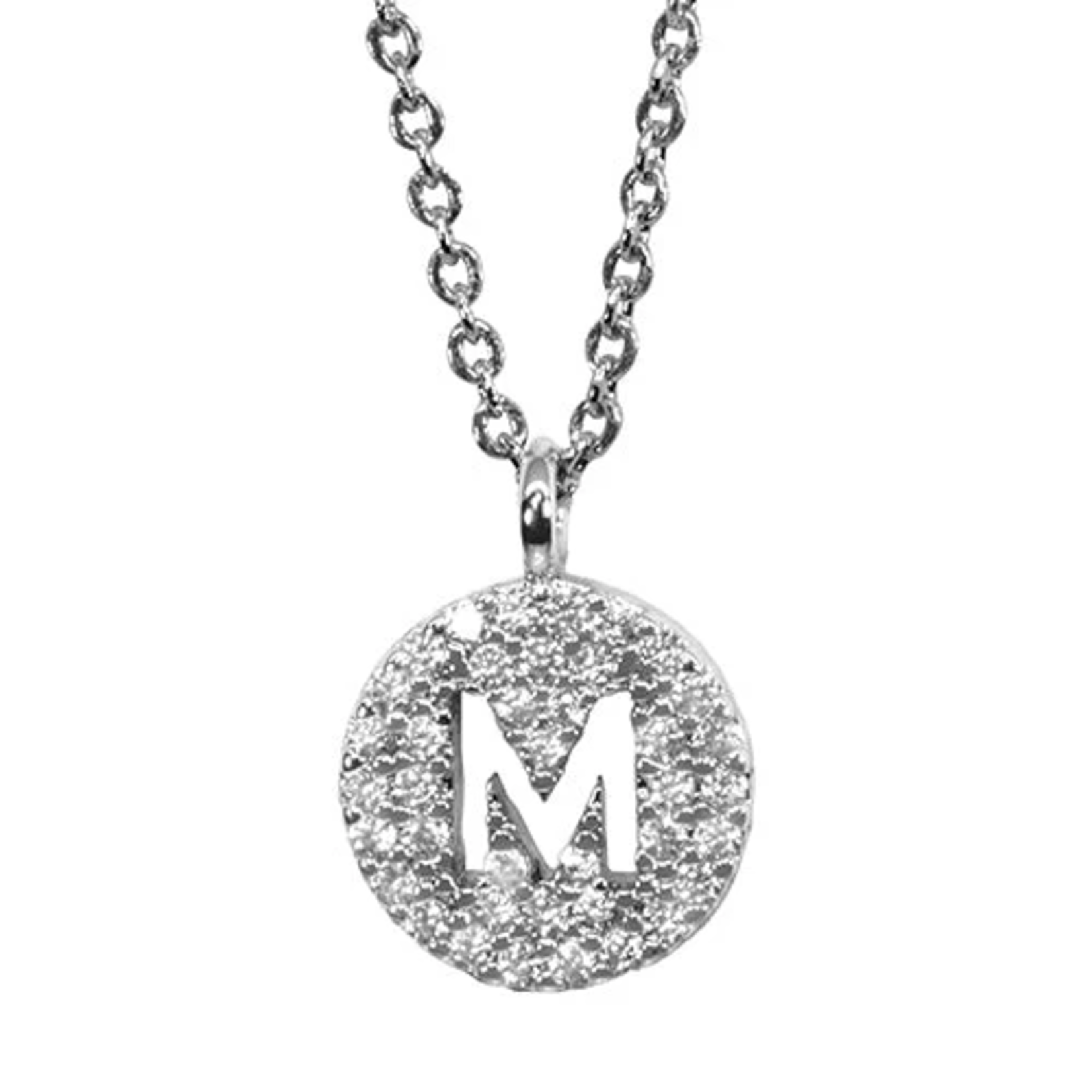 Maya J Love Letter Initial Disc Necklace - K-O