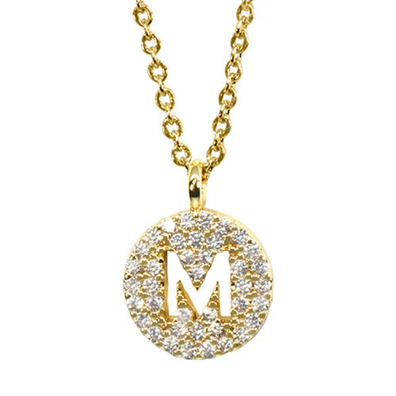 Maya J Love Letter Initial Disc Necklace - K-O