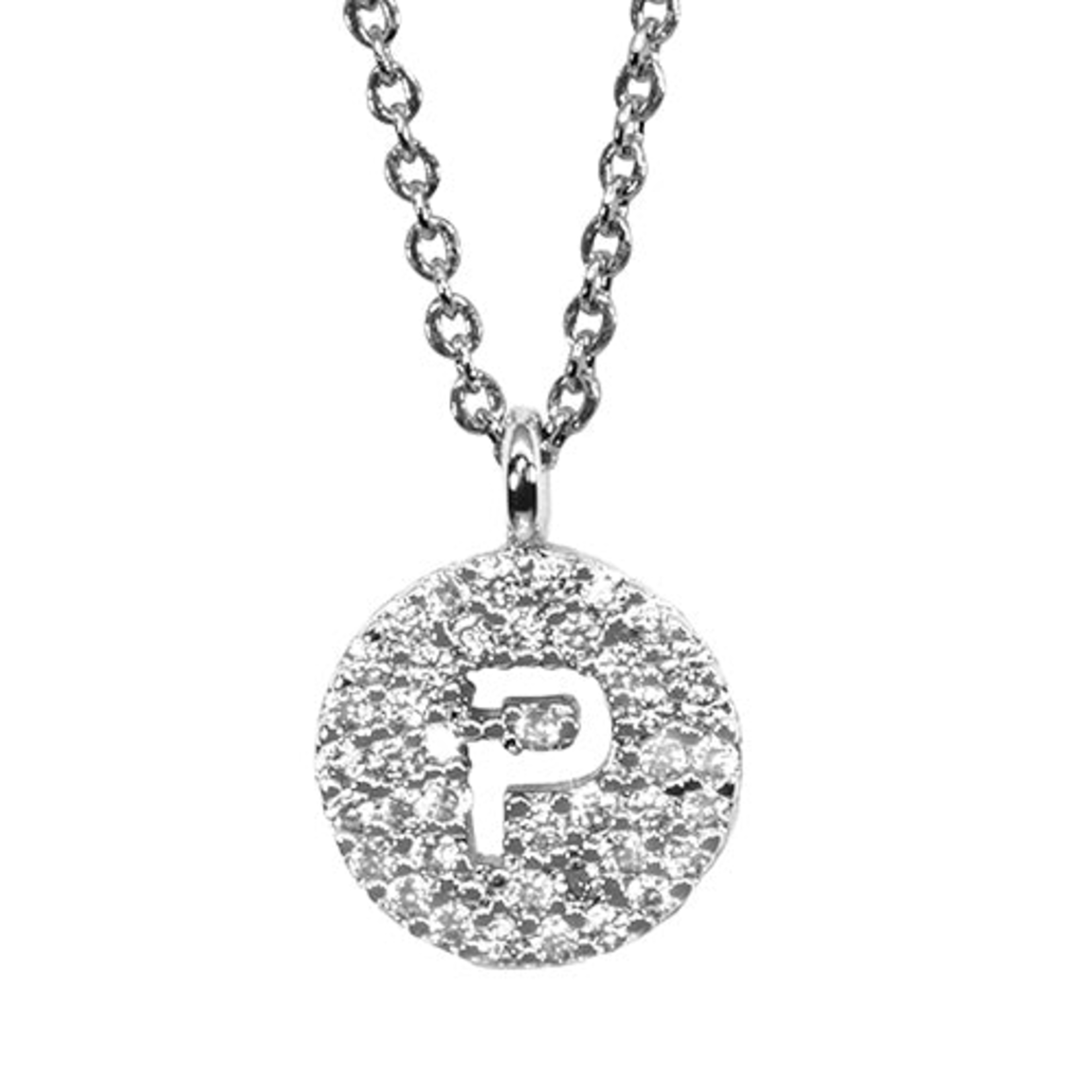 Maya J Love Letter Initial Disc Necklace - P-T
