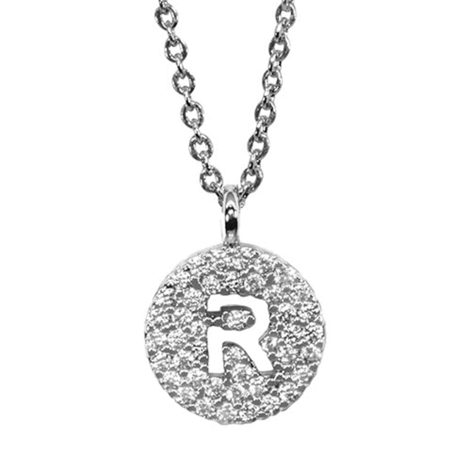 Maya J Love Letter Initial Disc Necklace - P-T