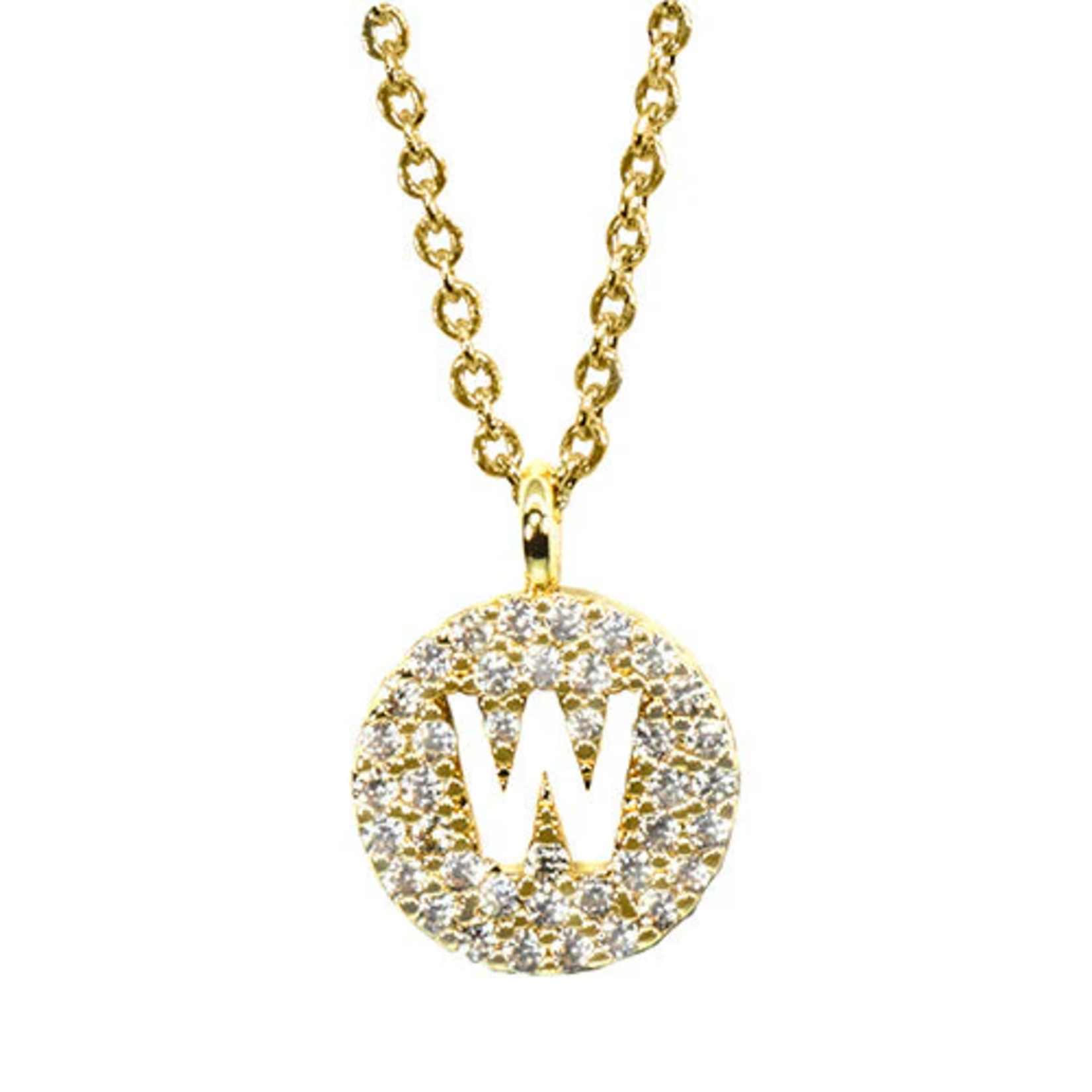 Maya J Love Letter Initial Disc Necklace - U-Z